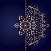 Luxury mandala background in golden color. vector
