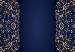 Luxury mandala background in golden color. vector