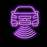 automobile sensor neon glow icon illustration vector