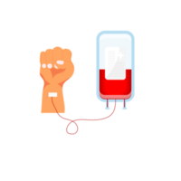 Realistic world blood donor design concept png