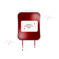 Realistic world blood donor design concept png