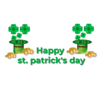 st. patrick's journée avec or pièces de monnaie png