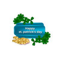 st. patrick's journée avec or pièces de monnaie png