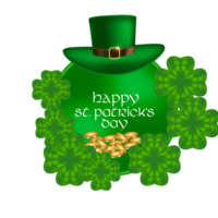 st. patrick's day with gold coins png