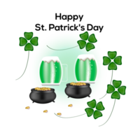 st. patrick's journée avec or pièces de monnaie png