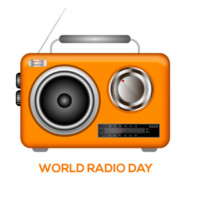 monde radio journée sur février 13 de idée pour atterrissage page modèle et affiche png