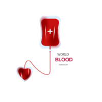 réaliste monde du sang donneur conception concept png