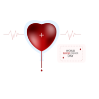 Realistic world blood donor design concept png