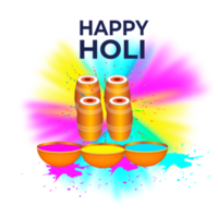feliz holi festival Projeto com espirrando cor png