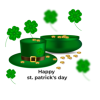 st. patrick's journée avec or pièces de monnaie png