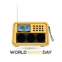 world radio day on february 13 of idea for landing page template and poster png