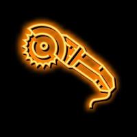 saw tool repair neon glow icon illustration vector