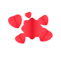 rood ballon harten wens Valentijn dag png