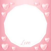 love frame with love hart png