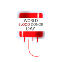 Realistic world blood donor design concept png