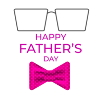 happy father's day design with tie, mustache and  heart png