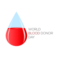 Realistic world blood donor design concept png