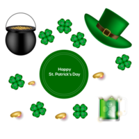 st. patrick's day with gold coins png