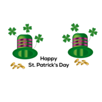 st. patrick's day with gold coins png