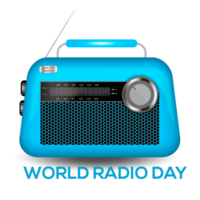 world radio day on february 13 of idea for landing page template and poster png