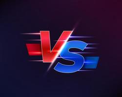 Vs or versus sign, vector game or sport symbol