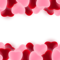 rood ballon harten kader wens Valentijn dag png