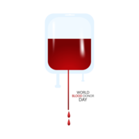 Realistic world blood donor design concept png