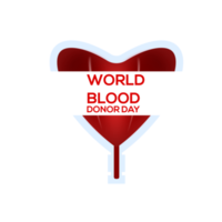 Realistic world blood donor design concept png