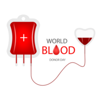 Realistic world blood donor design concept png