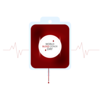 Realistic world blood donor design concept png