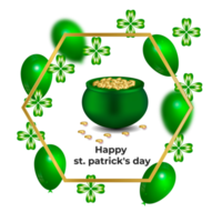 st. patrick's day with gold coins png