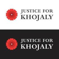 khojaly genocidio febrero 26, 1992. póster para el memoria de el azerbaiyano gente. vector