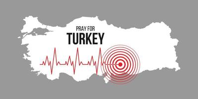 Turkey earthquake. Major earthquakes in eastern Turkey on February 6, 2023. vector