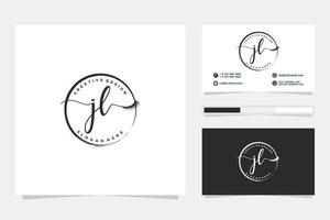 Initial JL Feminine logo collections and business card templat Premium Vector