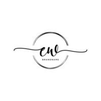 Initial EW feminine logo collections template. handwriting logo of initial signature, wedding, fashion, jewerly, boutique, floral and botanical with creative template for any company or business. vector