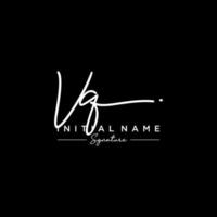 Letter VQ Signature Logo Template Vector