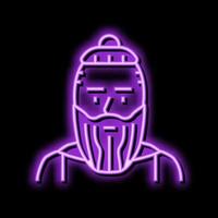 head viking medieval neon glow icon illustration vector