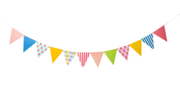 Paper Party flags cutout, Png file