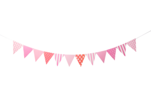 Paper Party flags cutout, Png file