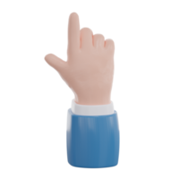 3d render of hand with gesture icons isolated png