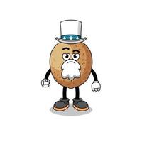 Illustration of kiwifruit cartoon with i want you gesture vector