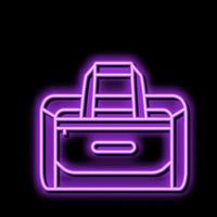 retro bag woman neon glow icon illustration vector