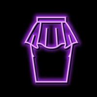 peplum skirt neon glow icon illustration vector