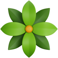 3D Rendering Top View Flowers Isolated png