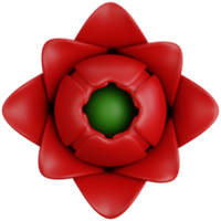 3d le rendu de face vue de des roses isolé png