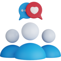 3D Favorite Discussion Group illustration Icon png