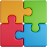 3d icona illustrazione colorato puzzle png
