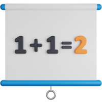 3d icono ilustración presentación aprendizaje a contar png