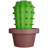 3D Rendering Thorny Cactus Plant Isolated png