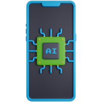 3D Icon Illustration Smartphones With Ai Chips png